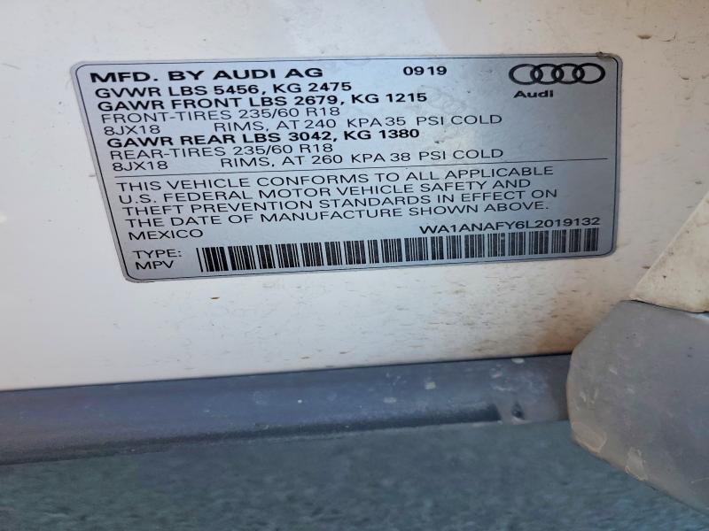 Aukcja sprzedaży 2020 Audi Q5, vin: WA1ANAFY6L2019132, numer aukcji: 65100476