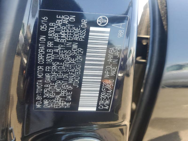 64407966 :رقم المزاد ، JTDKDTB3XG1129129 vin ، 2016 Toyota Prius C مزاد بيع