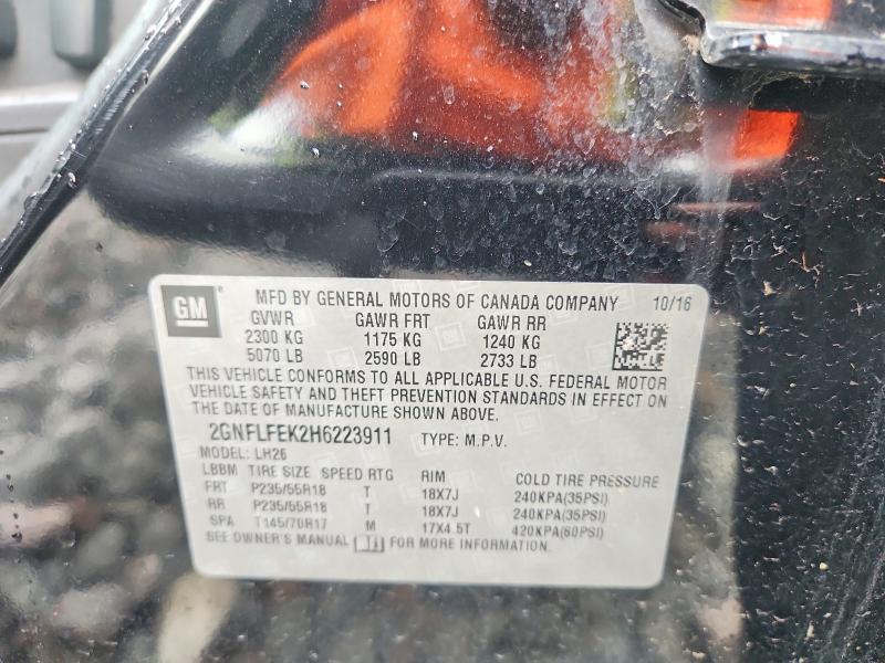 Aukcja sprzedaży 2017 Chevrolet Equinox, vin: 2GNFLFEK2H6223911, numer aukcji: 63853696