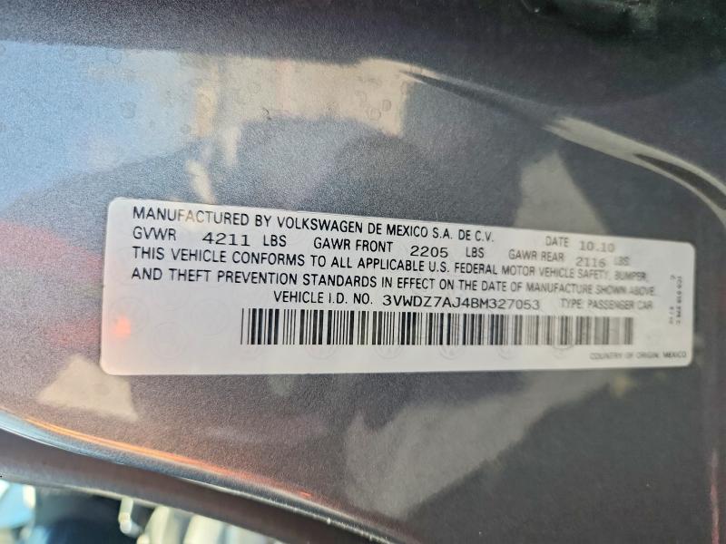 Продаж на аукціоні авто 2011 Volkswagen Jetta, vin: 3VWDZ7AJ4BM327053, номер лоту: 64667126