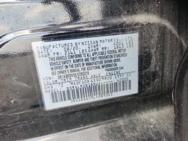 Продаж на аукціоні авто 2020 Nissan Sentra, vin: 3N1AB8DV9LY289315, номер лоту: 64387576