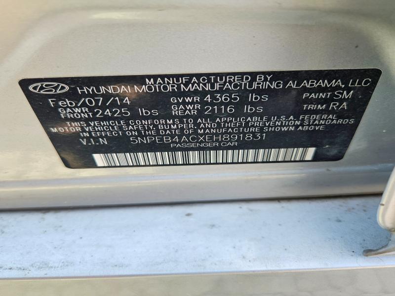 Aukcja sprzedaży 2014 Hyundai Sonata, vin: 5NPEB4ACXEH891831, numer aukcji: 66407606