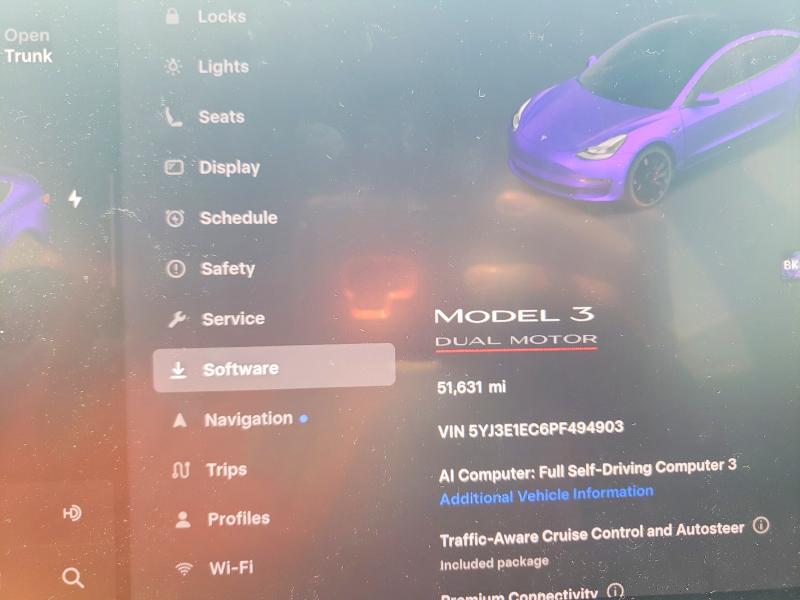 63013916 :رقم المزاد ، 5YJ3E1EC6PF494903 vin ، 2023 Tesla Model 3 مزاد بيع