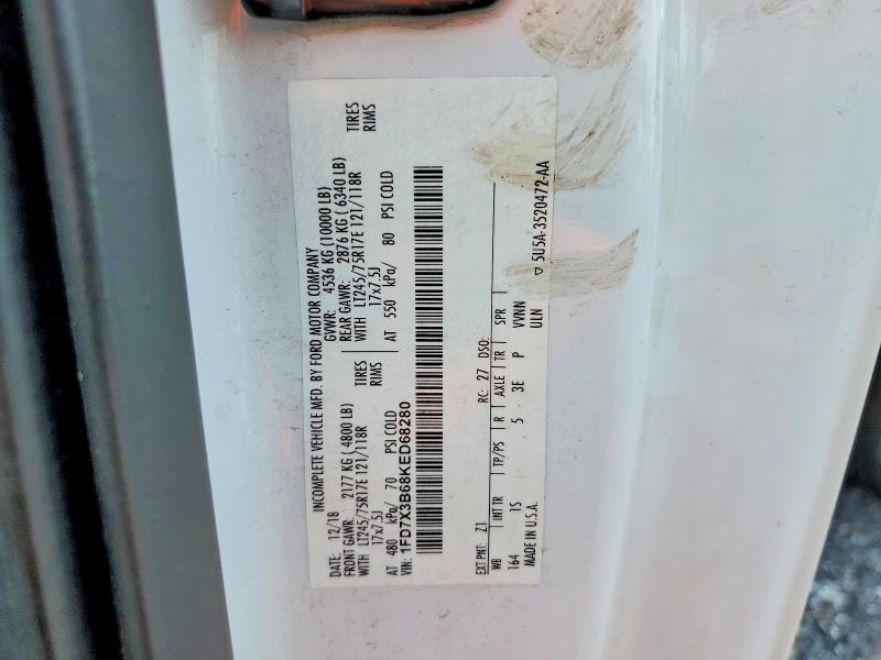 64026326 :رقم المزاد ، 1FD7X3B68KED68280 vin ، 2019 Ford F350 مزاد بيع