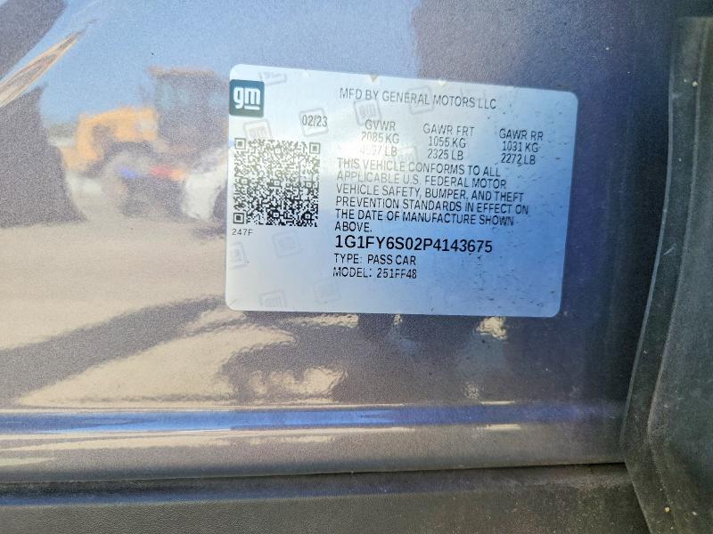 2023 Chevrolet Bolt Euv მანქანა იყიდება აუქციონზე, vin: 1G1FY6S02P4143675, აუქციონის ნომერი: 65913306