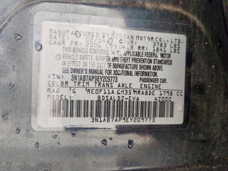 Aukcja sprzedaży 2014 Nissan Sentra, vin: 3N1AB7AP9EY209773, numer aukcji: 63577866
