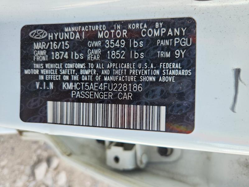 Aukcja sprzedaży 2015 Hyundai Accent, vin: KMHCT5AE4FU228186, numer aukcji: 65715456