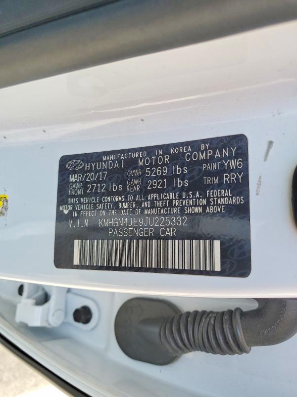 Aukcja sprzedaży 2018 Genesis G80, vin: KMHGN4JE9JU225332, numer aukcji: 64631536