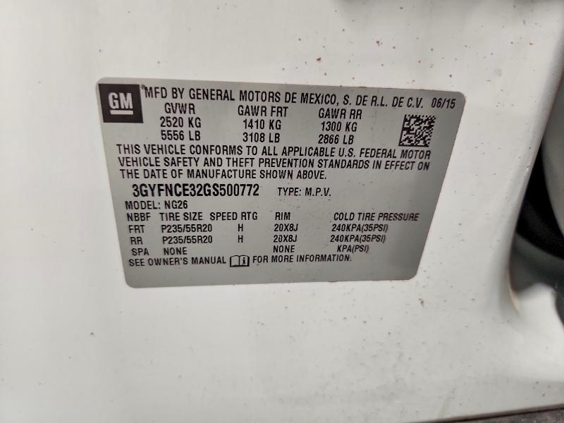 Продаж на аукціоні авто 2016 Cadillac Srx, vin: 3GYFNCE32GS500772, номер лоту: 65016306