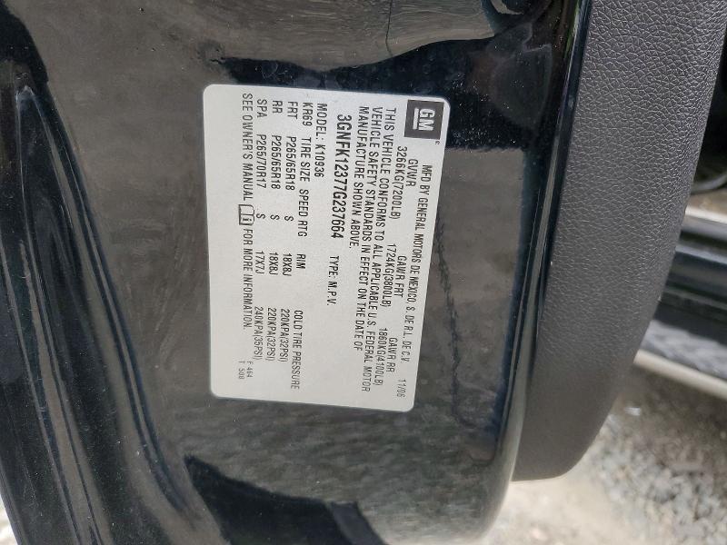 Auction sale of the 2007 Chevrolet Avalanche, vin: 3GNFK12377G237664, lot number: 65753266