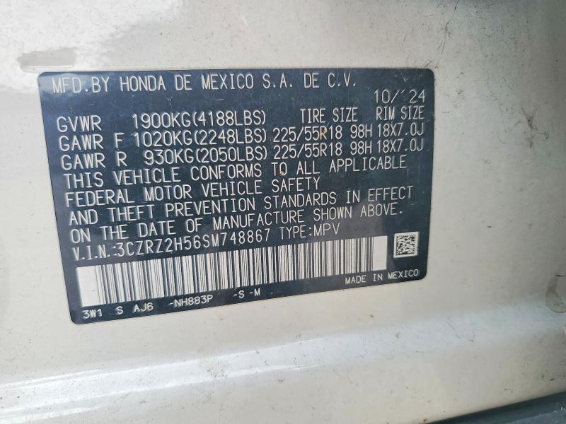 Продаж на аукціоні авто 2025 Honda Hr-v, vin: 3CZRZ2H56SM748867, номер лоту: 65240636