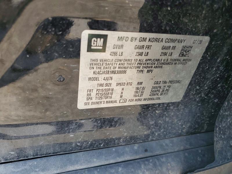 Aukcja sprzedaży 2021 Buick Encore, vin: KL4CJASB1MB308006, numer aukcji: 66795566