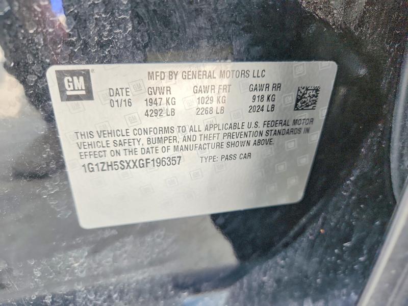 Продажа на аукционе авто 2016 Chevrolet Malibu, vin: 1G1ZH5SXXGF196357, номер лота: 64112926