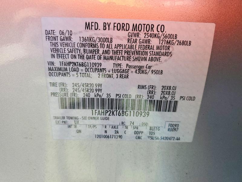 Aukcja sprzedaży 2011 Ford Taurus, vin: 1FAHP2KT6BG110939, numer aukcji: 65002306