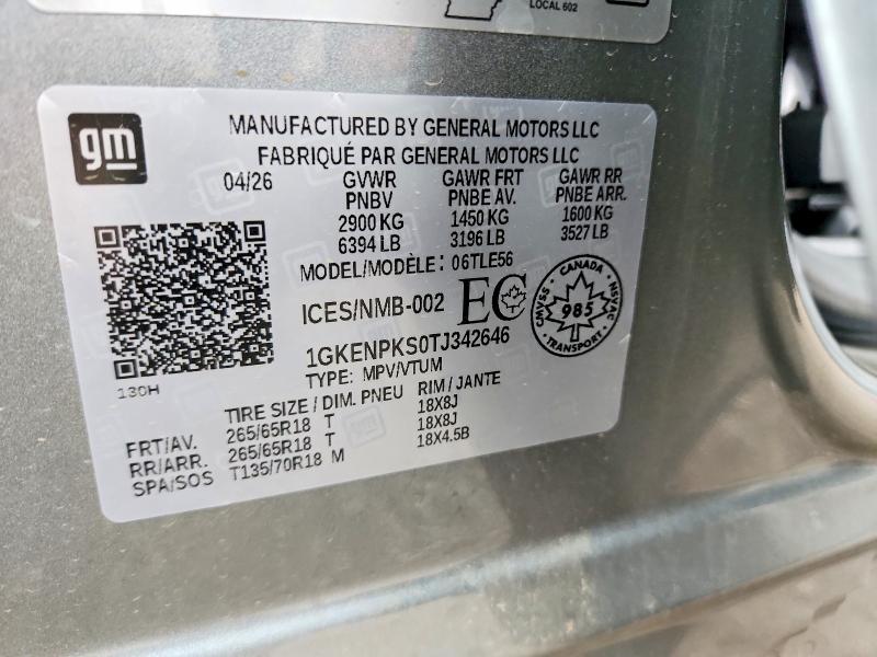 64651156 :رقم المزاد ، 1GKENPKS0TJ342646 vin ، 2026 Gmc Acadia مزاد بيع