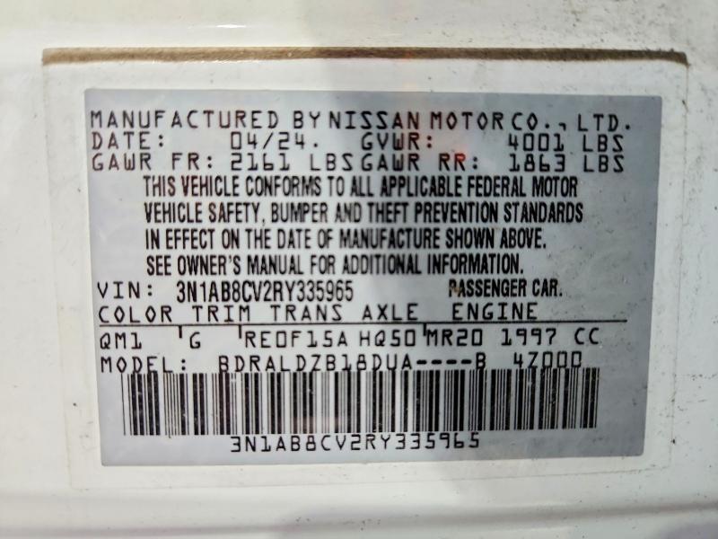 Продаж на аукціоні авто 2024 Nissan Sentra, vin: 3N1AB8CV2RY335965, номер лоту: 63738996