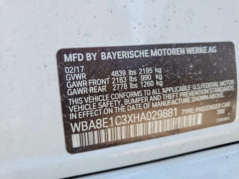 Продажа на аукционе авто 2017 Bmw 330e, vin: WBA8E1C3XHA029881, номер лота: 65327146