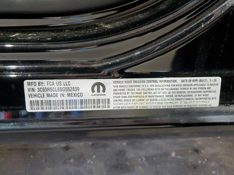 2025 Ram 2500 მანქანა იყიდება აუქციონზე, vin: 3C63R5CL6SG552839, აუქციონის ნომერი: 65602356