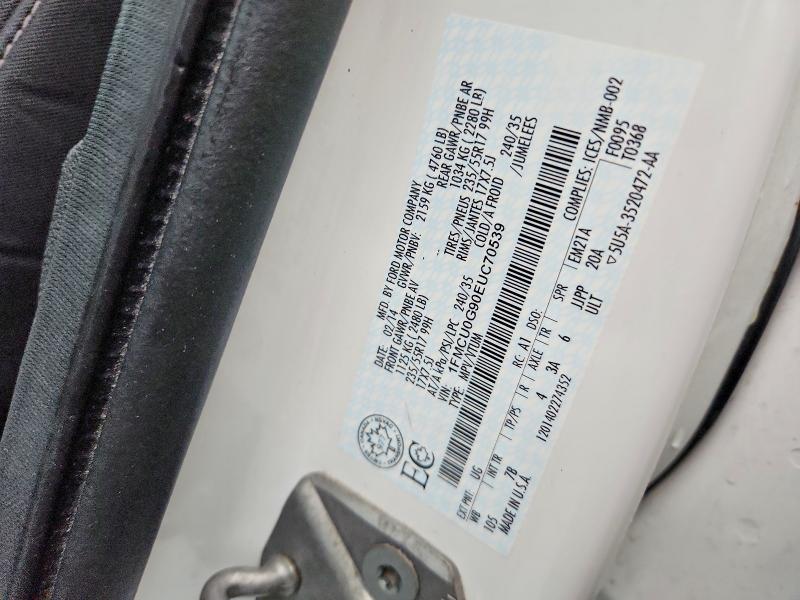 66702206 :رقم المزاد ، 1FMCU0G90EUC70539 vin ، 2014 Ford Escape مزاد بيع