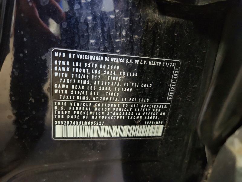 Aukcja sprzedaży 2020 Volkswagen Tiguan, vin: 3VV2B7AX3LM095227, numer aukcji: 65432996