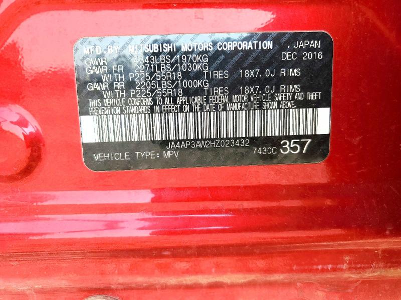 Продажа на аукционе авто 2017 Mitsubishi Outlander Sport, vin: JA4AP3AW2HZ023432, номер лота: 65563666
