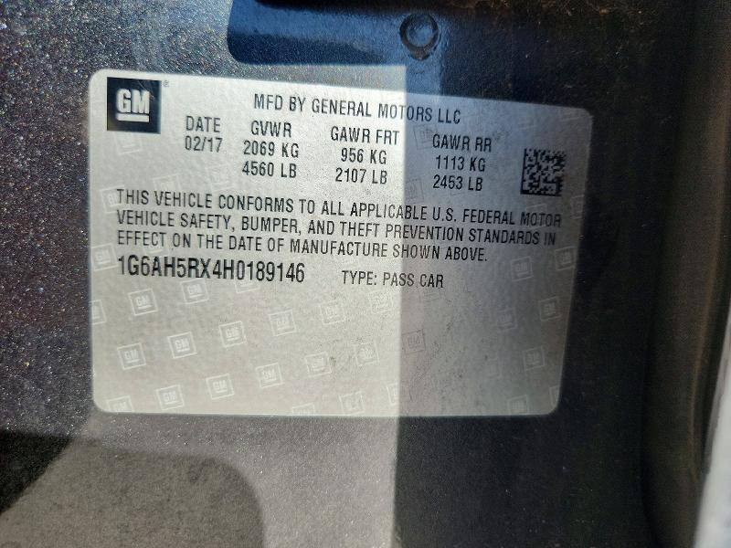Продаж на аукціоні авто 2017 Cadillac Ats, vin: 1G6AH5RX4H0189146, номер лоту: 64461196