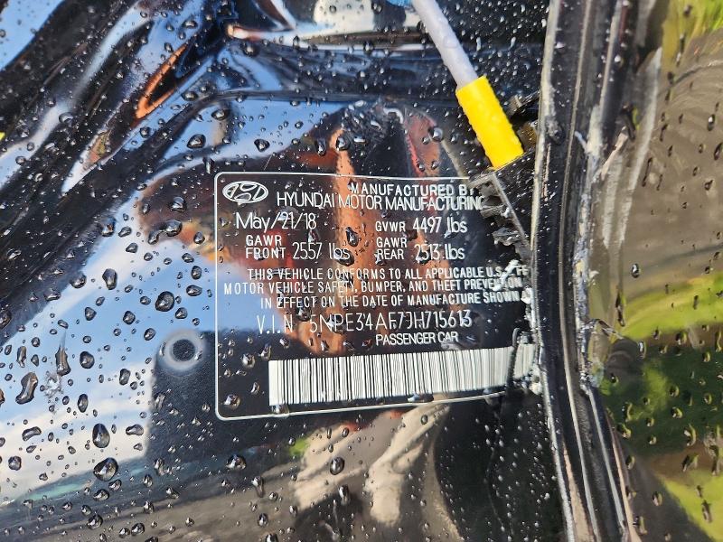 Продажа на аукционе авто 2018 Hyundai Sonata, vin: 5NPE34AF7JH715613, номер лота: 63388576