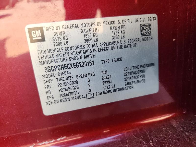 64468366 :رقم المزاد ، 3GCPCRECXEG230161 vin ، 2014 Chevrolet Silverado مزاد بيع