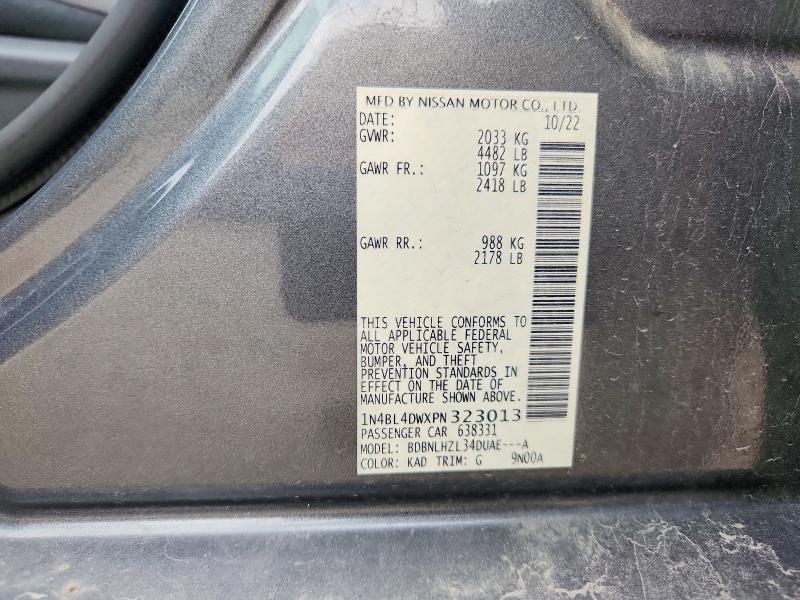 65482316 :رقم المزاد ، 1N4BL4DWXPN323013 vin ، 2023 Nissan Altima مزاد بيع