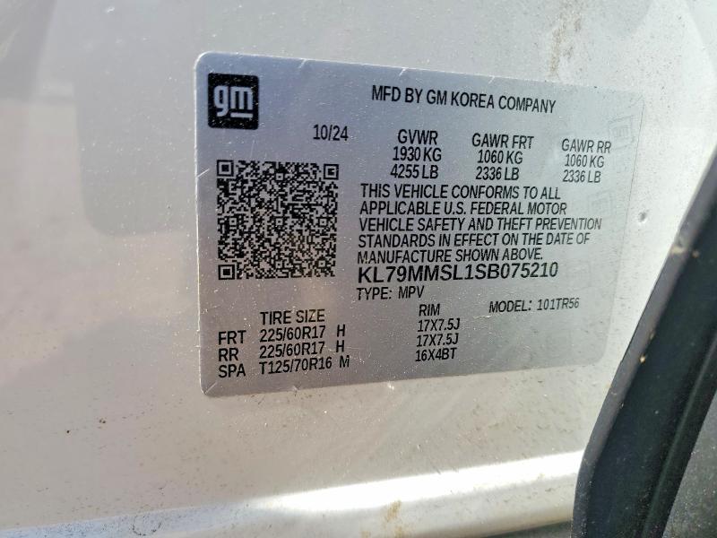 Aukcja sprzedaży 2025 Chevrolet Trailblazer, vin: KL79MMSL1SB075210, numer aukcji: 66758806