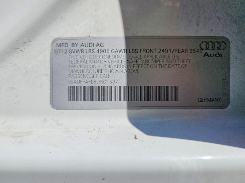 Aukcja sprzedaży 2013 Audi A4, vin: WAUFFAFL8DN016971, numer aukcji: 66564066