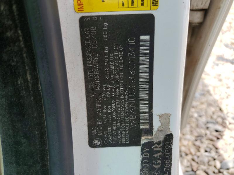 Продажа на аукционе авто 2008 Bmw 528, vin: WBANU53548C113410, номер лота: 65508896