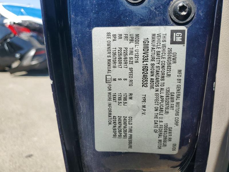 2006 Pontiac Montana მანქანა იყიდება აუქციონზე, vin: 1GMDV33L16D246532, აუქციონის ნომერი: 66994786