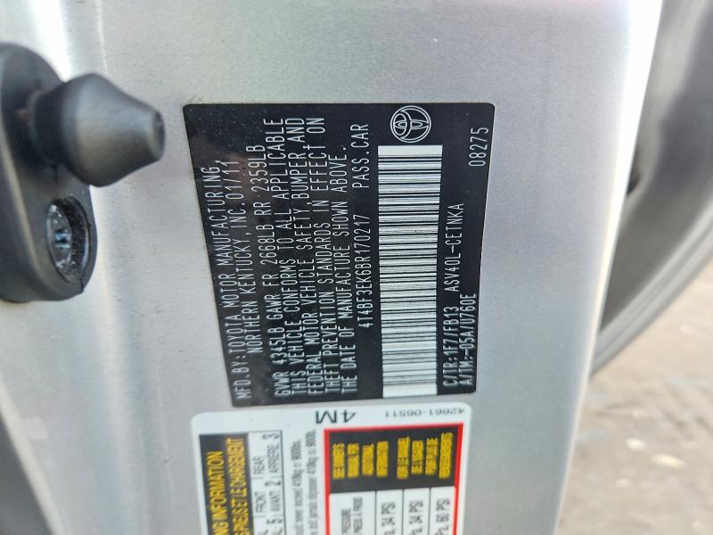 66336966 :رقم المزاد ، 4T4BF3EK6BR170217 vin ، 2011 Toyota Camry مزاد بيع