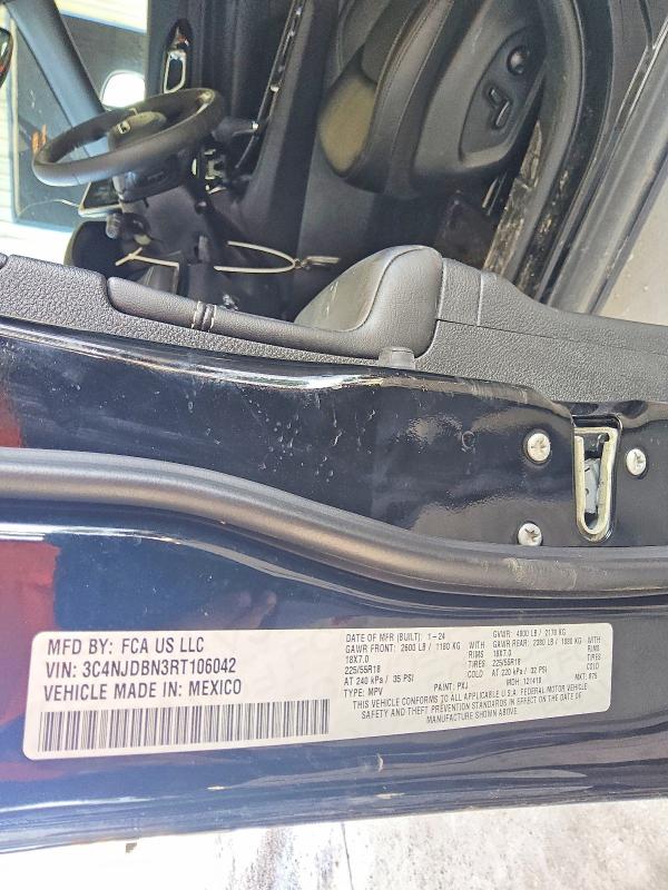 Продажа на аукционе авто 2024 Jeep Compass, vin: 3C4NJDBN3RT106042, номер лота: 64574626