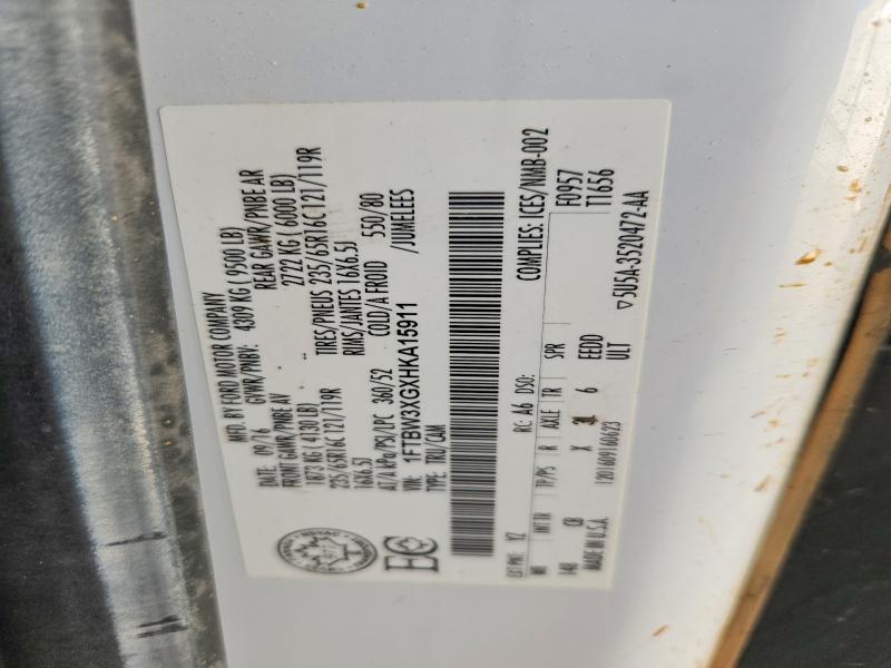 2017 Ford Transit მანქანა იყიდება აუქციონზე, vin: 1FTBW3XGXHKA15911, აუქციონის ნომერი: 63770106