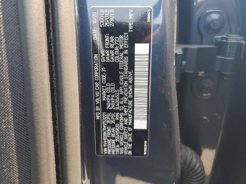Продаж на аукціоні авто 2021 Volvo Xc60, vin: YV4102RK7M1753221, номер лоту: 63334196