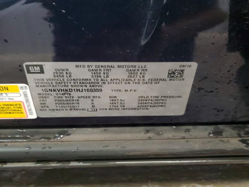 Продажа на аукционе авто 2017 Chevrolet Traverse, vin: 1GNKVHKD1HJ160359, номер лота: 71325746
