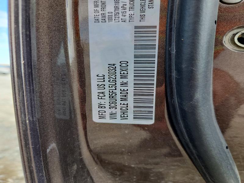 2020 Ram 2500 მანქანა იყიდება აუქციონზე, vin: 3C6UR5FL5LG230324, აუქციონის ნომერი: 64518566