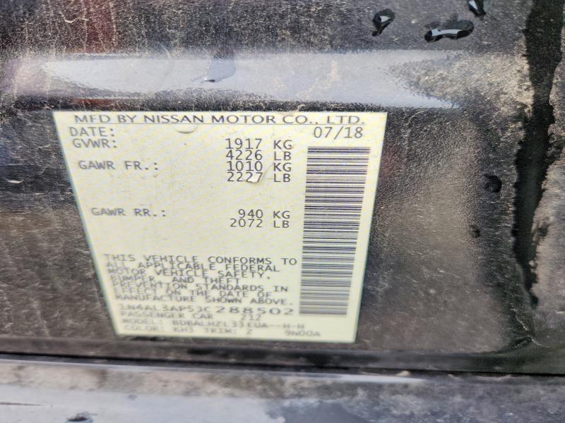 Aukcja sprzedaży 2018 Nissan Altima, vin: 1N4AL3AP5JC288502, numer aukcji: 64991216