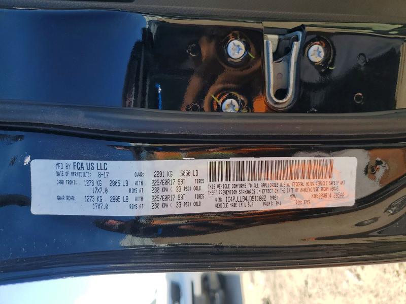 Auction sale of the 2018 Jeep Cherokee, vin: 1C4PJLLB4JD511862, lot number: 65354106