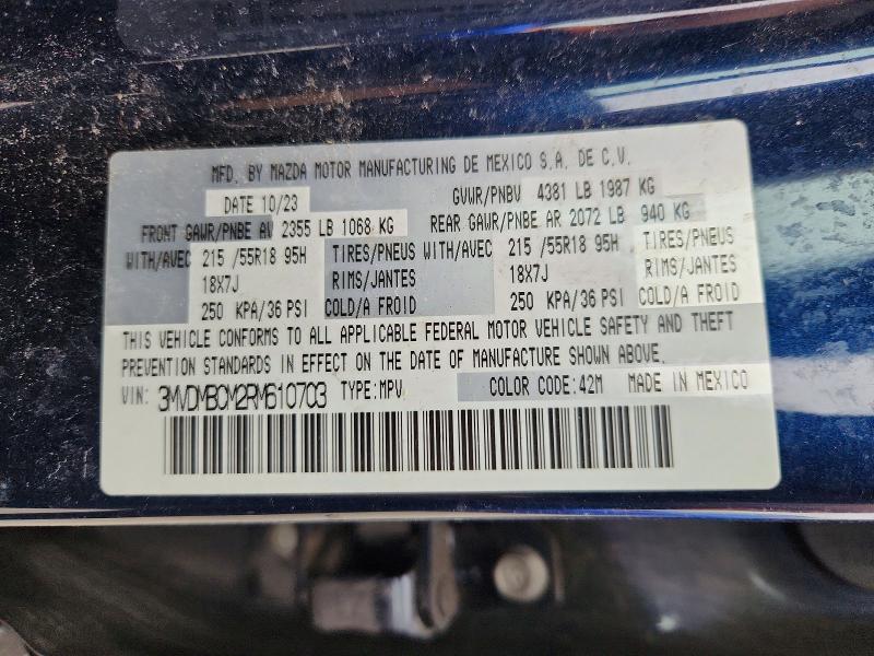 Продажа на аукционе авто 2024 Mazda Cx-30, vin: 3MVDMBCM2RM610703, номер лота: 64101386