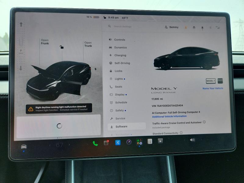 Продаж на аукціоні авто 2026 Tesla Model Y, vin: 7SAYGDED0TA425404, номер лоту: 61959476