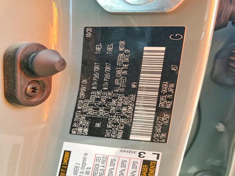 2021 Toyota 4runner მანქანა იყიდება აუქციონზე, vin: JTELU5JR0M5875868, აუქციონის ნომერი: 63167196