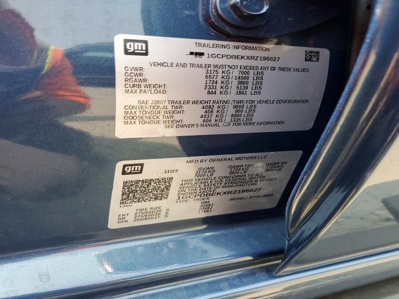 66505846 :رقم المزاد ، 1GCPDBEKXRZ196627 vin ، 2024 Chevrolet Silverado مزاد بيع