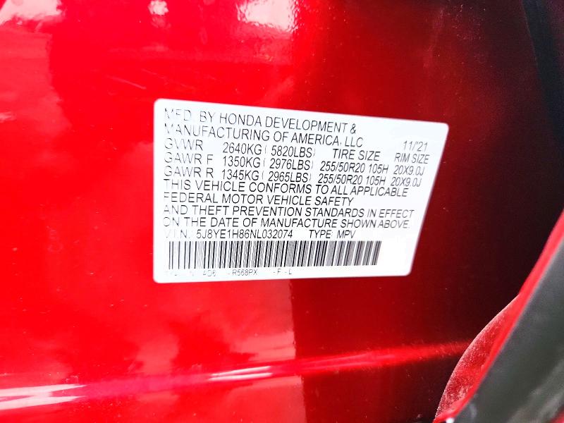 2022 Acura Mdx მანქანა იყიდება აუქციონზე, vin: 5J8YE1H86NL032074, აუქციონის ნომერი: 67262966