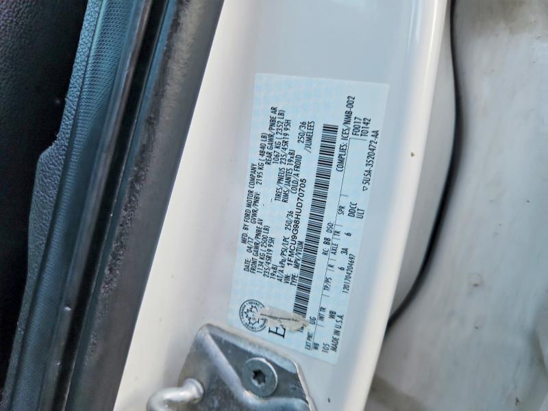 Продаж на аукціоні авто 2017 Ford Escape, vin: 1FMCU9G98HUD70705, номер лоту: 64313946