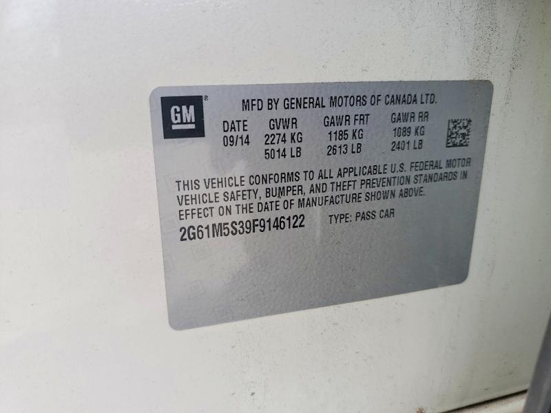 64425466 :رقم المزاد ، 2G61M5S39F9146122 vin ، 2015 Cadillac Xts مزاد بيع