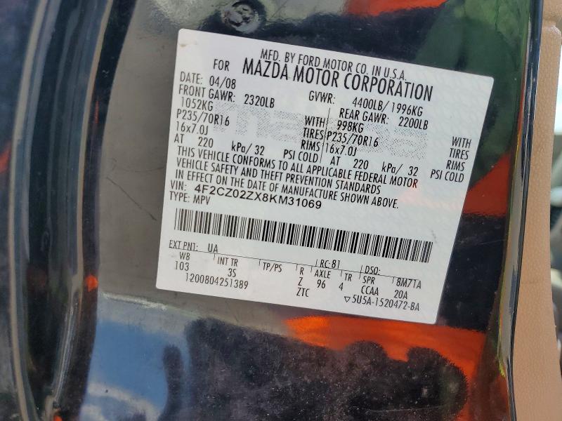 Продаж на аукціоні авто 2008 Mazda Tribute, vin: 4F2CZ02ZX8KM31069, номер лоту: 63325086
