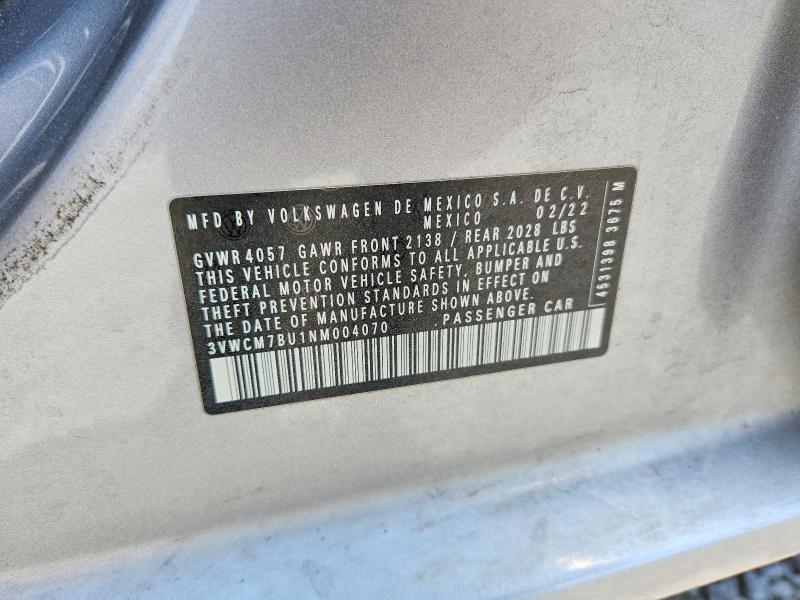 Продаж на аукціоні авто 2022 Volkswagen Jetta, vin: 3VWCM7BU1NM004070, номер лоту: 65831126